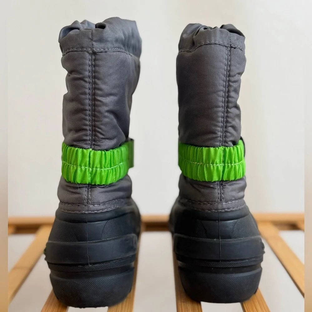 Sorel Kids' Black and Green Snow Boots - Picture 4 of 6